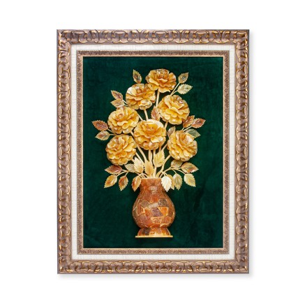 Панно &quot;Розы&quot; из Янтаря купить