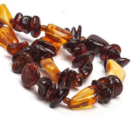 Бусы &quot;Галька/Сливка&quot; из Янтаря купить
