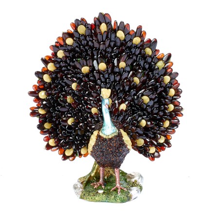 Павлин большой Янтарь/полистоун купить