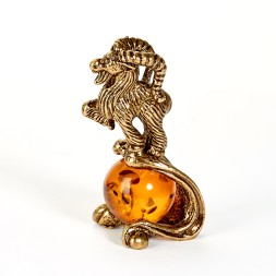 Знак Зодиака &quot;Козерог II&quot; Латунь, янтарь